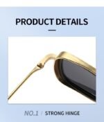 New Vintage Metal Steampunk Sunglasses Men Women Square UV400 - Image 9