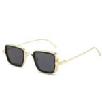 New Vintage Metal Steampunk Sunglasses Men Women Square UV400