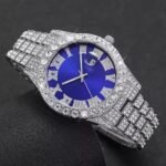 2PCS/Set Hip Hop Men's Watch Fashion Diamond Stainless Steel - Image 4
